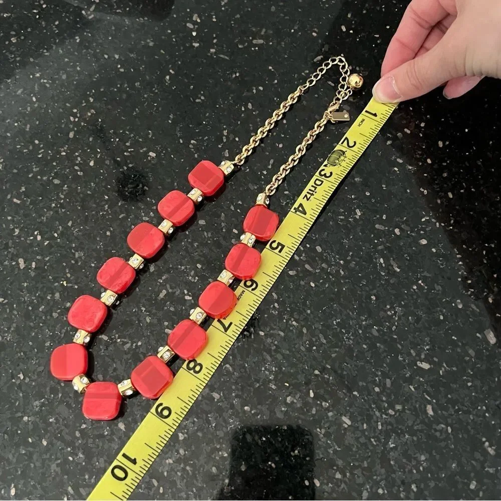 Kate Spade Colorblock Jewel Necklace on gold tone chain